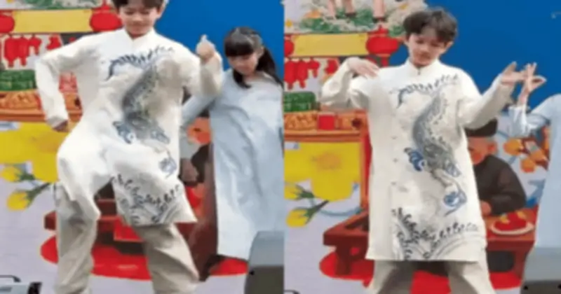 Quý tử nhà Khánh Thi - Phan Hiển tỏa sáng sân khấu đón Tết với đẳng cấp vô địch thế giới