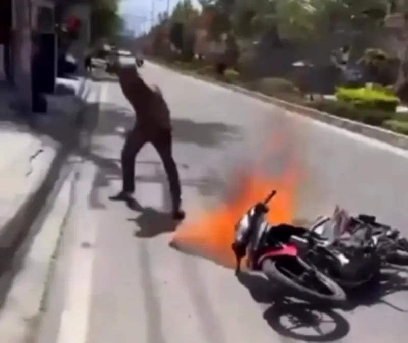 Khánh Hòa: Đối tượng đốt xe khi bị CSGT kiểm tra bị bắt tạm giam