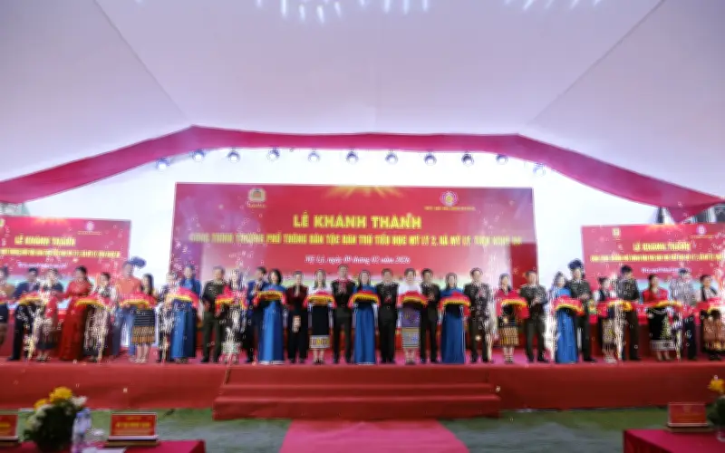 Khánh thành trường bán trú Mỹ Lý 2 tại Nghệ An với sự hỗ trợ của Bộ Công an và FPT