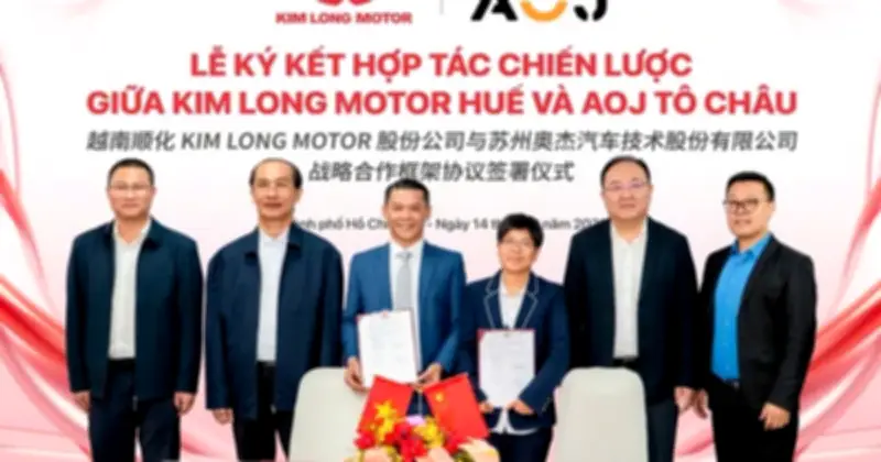 Kim Long Motor và AOJ Tô Châu hợp tác chiến lược, thúc đẩy nội địa hóa ô tô Việt