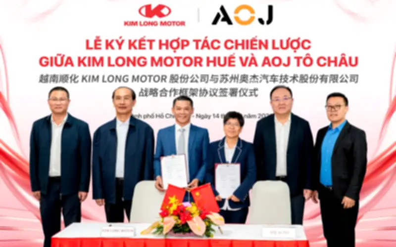 Kim Long Motor và AOJ Tô Châu ký kết hợp tác chiến lược, hướng tới thương hiệu ô tô hàng đầu