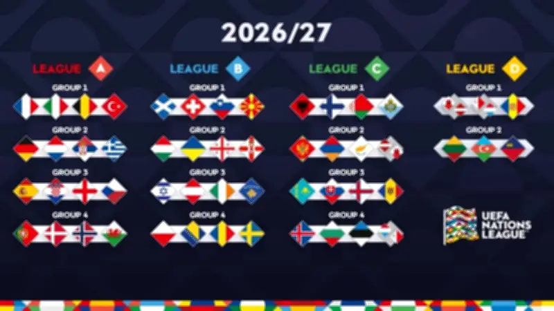 Kết Quả Bốc Thăm UEFA Nations League 2026-2027: Anh Tái Ngộ Tây Ban Nha, Bảng Đấu Nảy Lửa