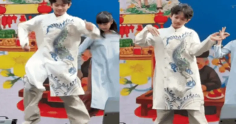 Kubi - Con trai Khánh Thi, Phan Hiển tỏa sáng sân khấu cuối năm với màn biểu diễn dancesport ấn tượng