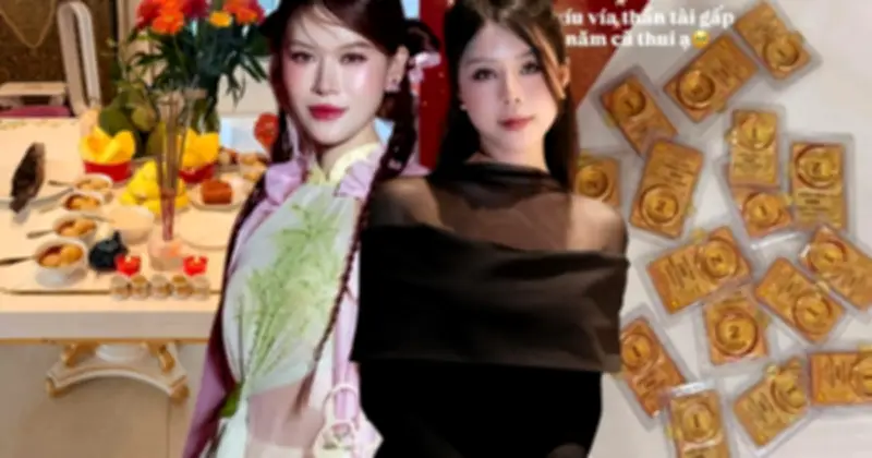 Lễ Cúng Thần Tài Rực Rỡ: Người Nổi Tiếng Khoe Vàng, Mâm Cỗ Chỉn Chu Đầu Năm