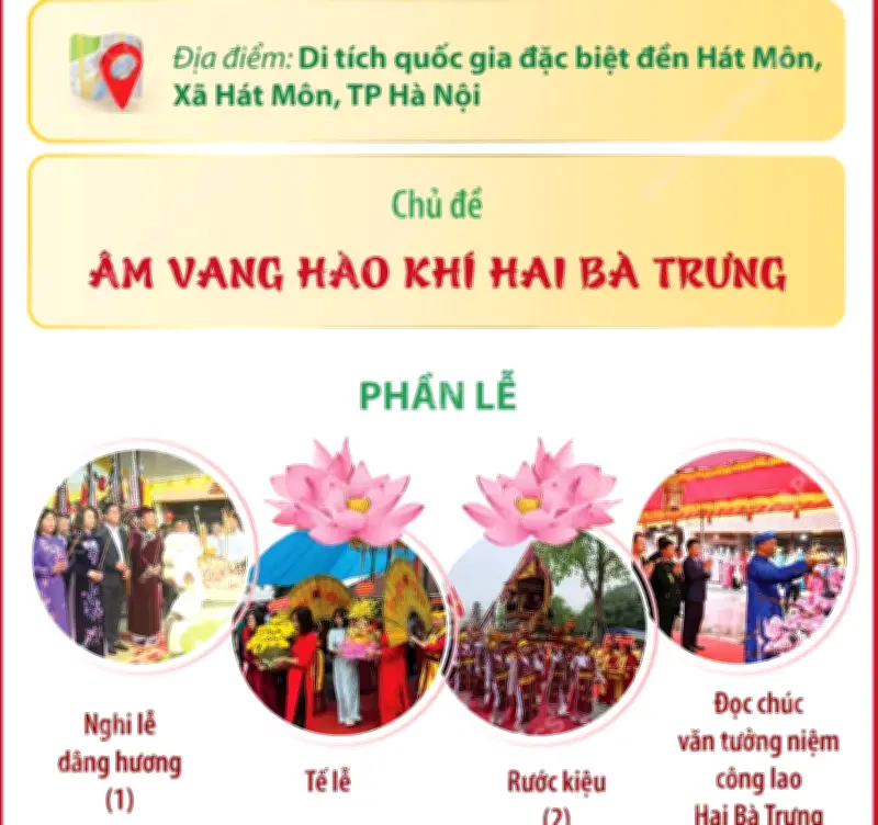 Lễ khai hội Đền Hát Môn: Tái hiện hào khí Hai Bà Trưng, thu hút hàng nghìn người