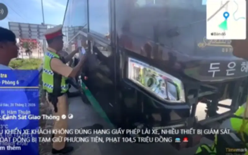 Lái xe không đúng hạng giấy phép: Tài xế và chủ xe bị phạt hơn 100 triệu đồng