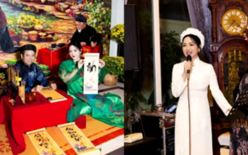 Không khí Tết rộn ràng trong bữa tiệc tất niên tại biệt thự 1000m2 của Giang Mỹ