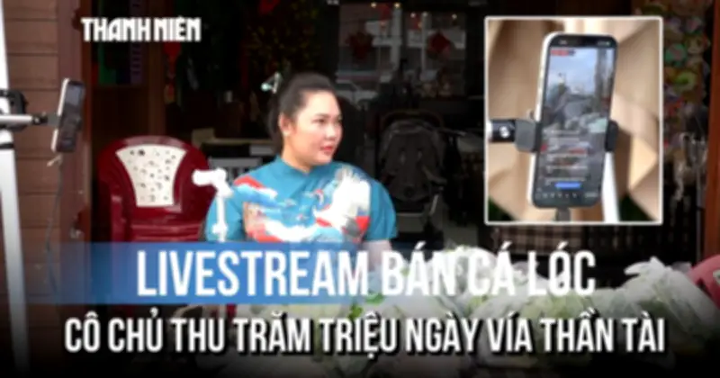 Livestream Bán Cá Lóc Ngày Vía Thần Tài, Cô Chủ Miền Tây Thu Gần Trăm Triệu