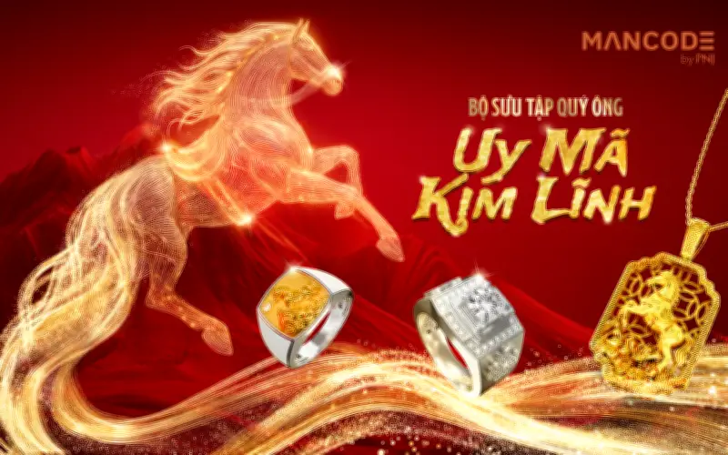 MANCODE by PNJ Ra Mắt BST Uy Mã Kim Lĩnh: Tuyên Ngôn Trang Sức Cho Đàn Ông Bản Lĩnh