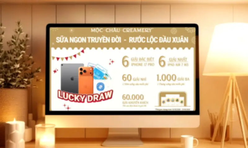 Mộc Châu Creamery tung chương trình khuyến mãi lớn dịp Tết với giải thưởng iPhone 17 Pro