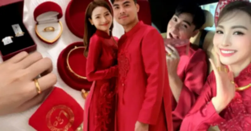 MC Huyền Trang Mù Tạt và cầu thủ Đức Huy chính thức về chung nhà, bó hoa cưới linh lan gây chú ý