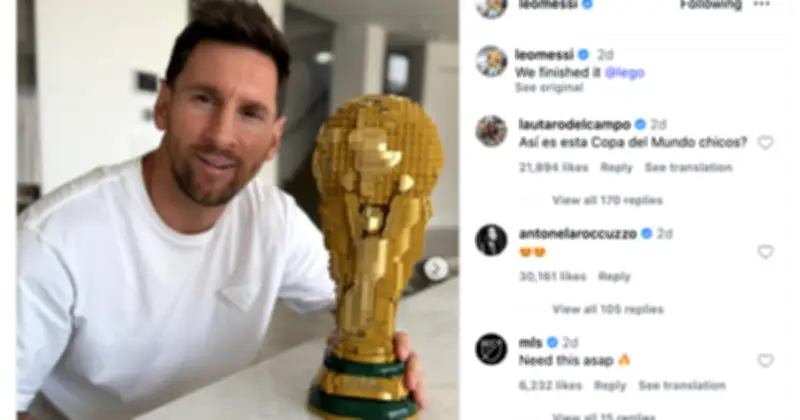 Messi tận hưởng thời gian nghỉ chấn thương với lego và gia đình trước World Cup