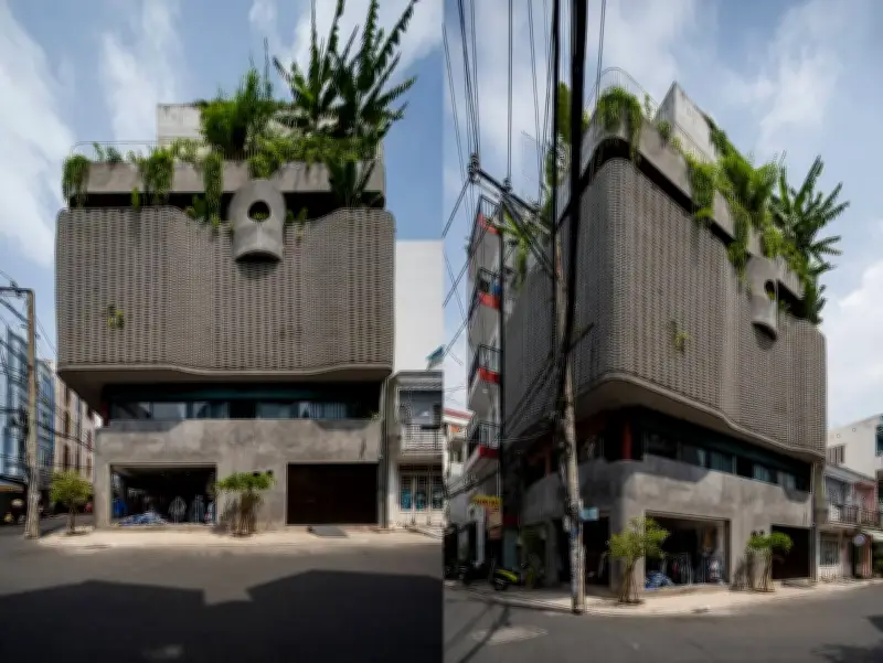 Ngôi nhà bê tông thô và kính: Vẻ đẹp khỏe khoắn giữa lòng đô thị