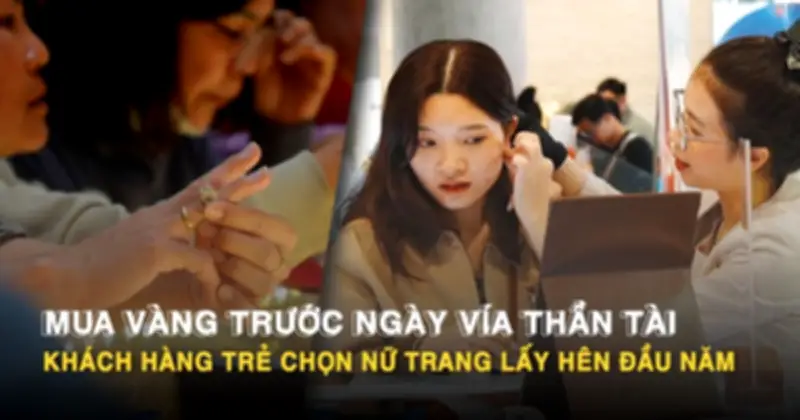 Người trẻ TP.HCM đổ xô mua vàng trước vía Thần Tài, xu hướng kết hợp trang sức và tích trữ