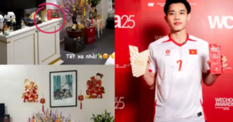 Nguyễn Đình Bắc trang hoàng nhà đón Tết, trưng bày cúp WeChoice Awards 2025