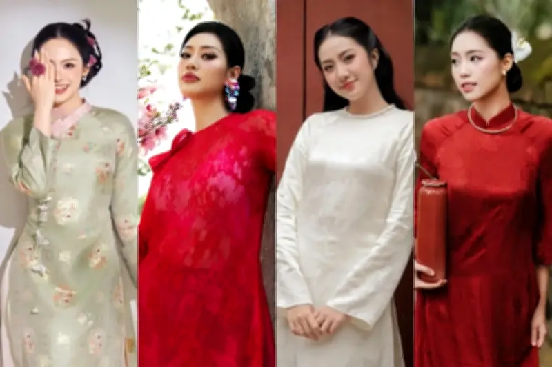 Nhan sắc rạng ngời của các nàng hậu Việt trong tà áo dài đón Tết