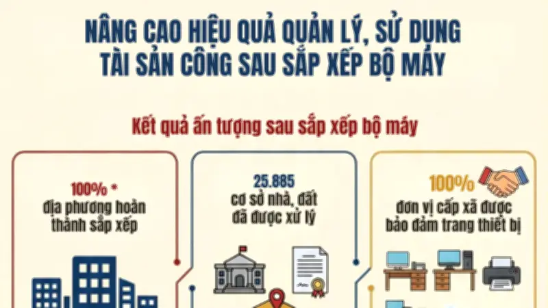Nâng cao hiệu quả quản lý, sử dụng tài sản công sau sắp xếp bộ máy