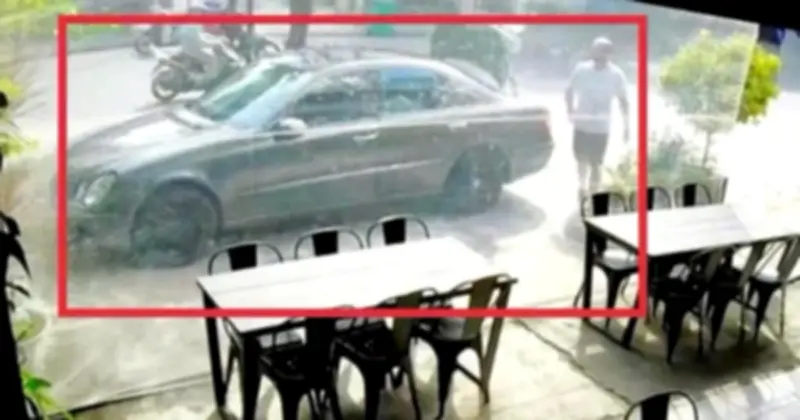 Đà Nẵng: Kẻ trộm nghi người nước ngoài lấy xe Mercedes để quên chìa khóa