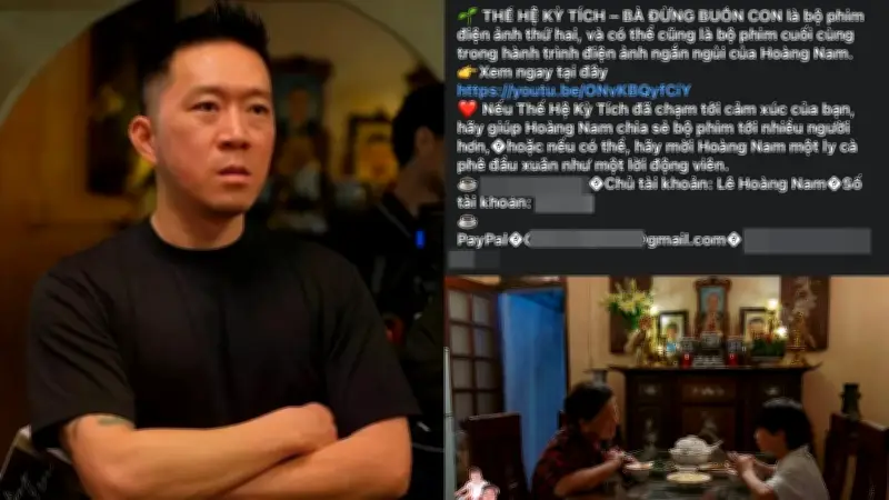 Đạo diễn Hoàng Nam đăng phim miễn phí Tết, kêu gọi khán giả 'mời cà phê' động viên