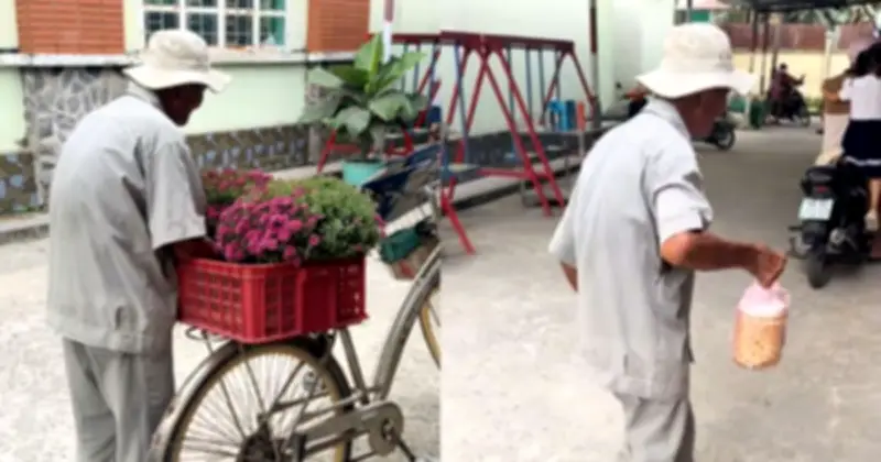 Cụ ông bán ve chai tặng hoa Tết ân nhân: Câu chuyện đẹp về lòng biết ơn