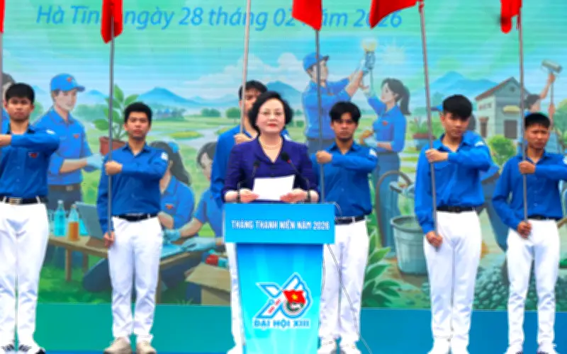 Phó Thủ tướng Phạm Thị Thanh Trà dự Lễ ra quân Tháng Thanh niên 2026 tại Hà Tĩnh