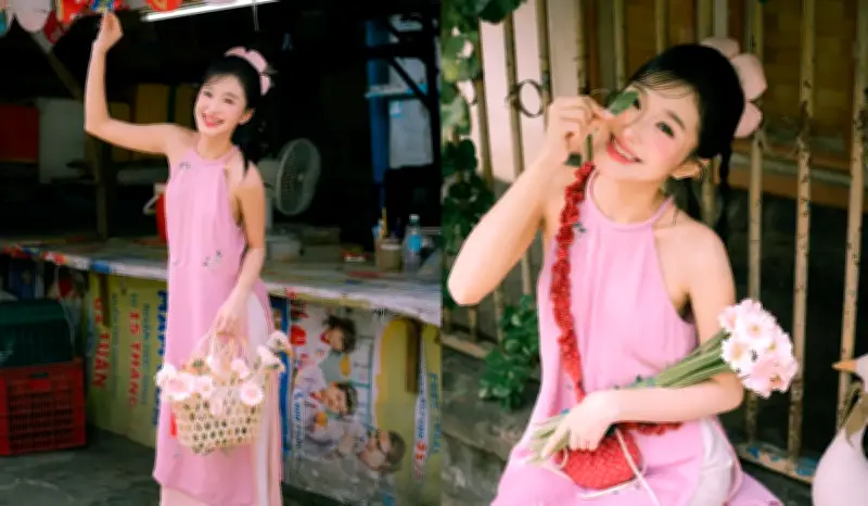 Phương Vy kết hợp áo yếm cách tân với chợ truyền thống Sài Gòn trong bộ ảnh Tết