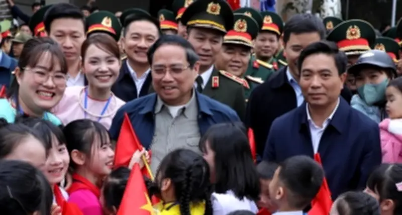 Thủ tướng Phạm Minh Chính dự lễ khởi công dự án trường liên cấp tại Thanh Hóa