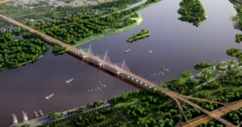 Tiến độ 'siêu cầu' Tứ Liên gần 20.000 tỷ đồng nối Tây Hồ với Đông Anh sau 10 tháng thi công