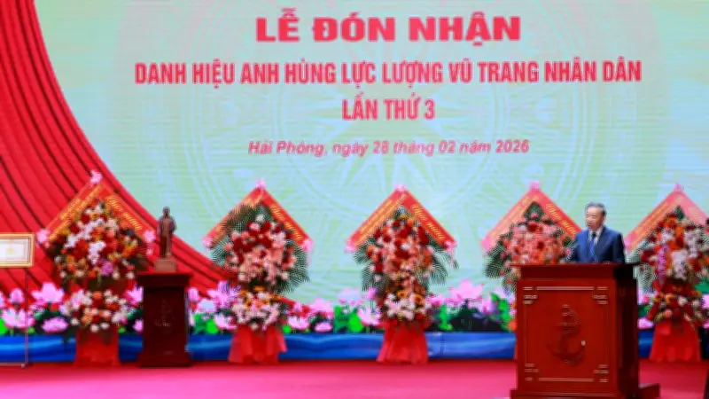 Quân chủng Hải quân đón nhận danh hiệu Anh hùng Lực lượng vũ trang lần thứ ba