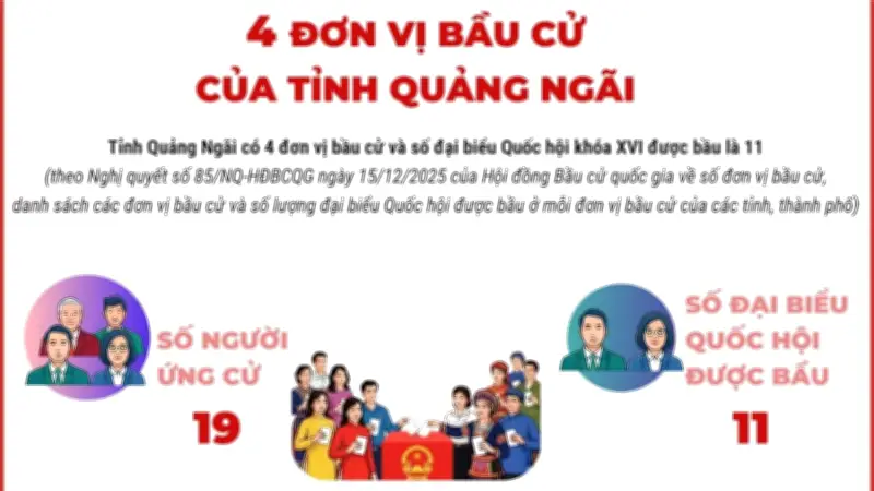 Quảng Ngãi: 4 Đơn Vị Bầu Cử Tham Gia Cuộc Bầu Cử Quốc Hội và HĐND