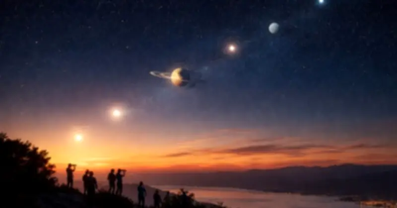 Cuộc Diễu Hành Hành Tinh Hiếm Có: 6 Hành Tinh Cùng Xuất Hiện Trên Bầu Trời Đêm