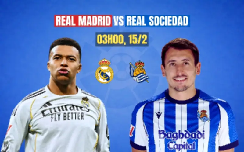 Real Madrid đối đầu Sociedad: Cuộc chiến ngôi đầu La Liga và thách thức từ đội khách hừng hực khí thế