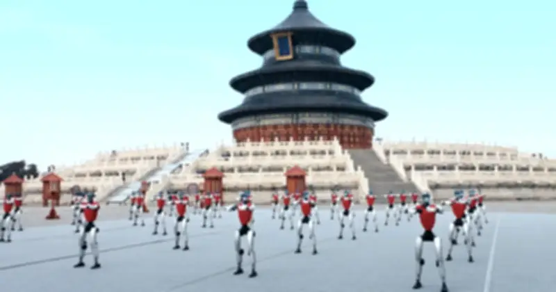 Robot G1 trình diễn võ thuật đồng bộ gây choáng ngợp tại đền Thiên Đàn