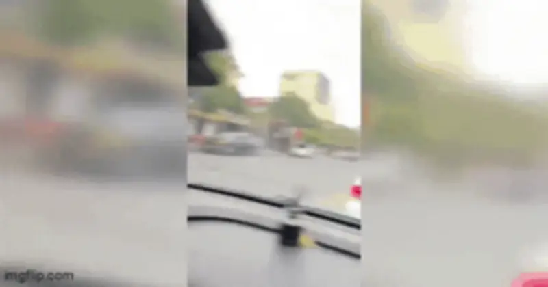 Bảo vệ chặn ô tô, cầm hung khí thách thức tài xế tại TP.HCM