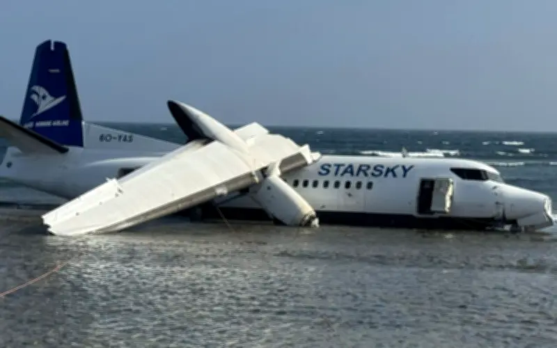 Máy bay Starsky Aviation trượt đường băng ở Somalia, toàn bộ 55 người an toàn