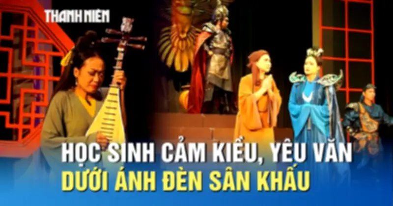 Học sinh trầm trồ khi Kiều bước ra từ trang sách qua vở kịch 'Dưới bóng giai nhân'