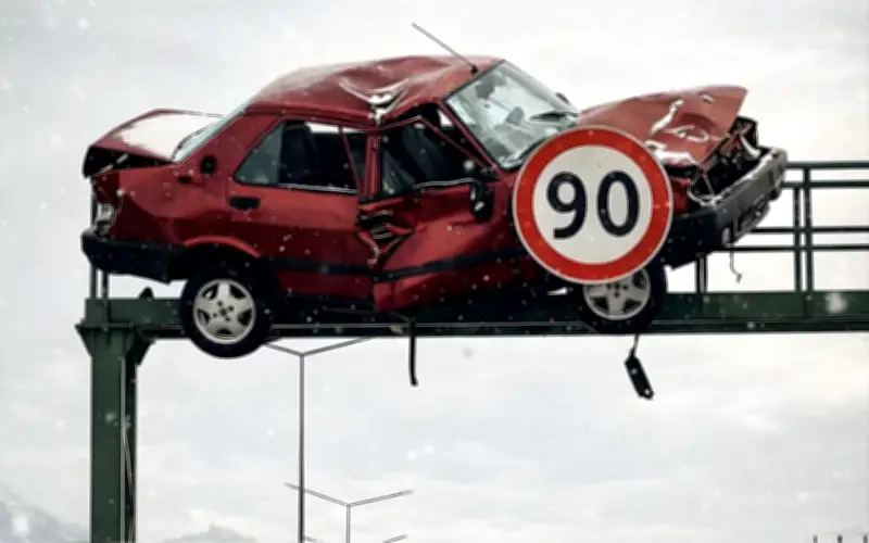 Thổ Nhĩ Kỳ treo ô tô tai nạn trên cao tốc để cảnh báo lái xe ẩu