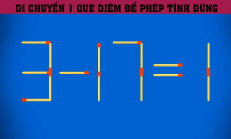 Thử thách trí tuệ: Giải câu đố que diêm khó nhằn chỉ trong 30 giây