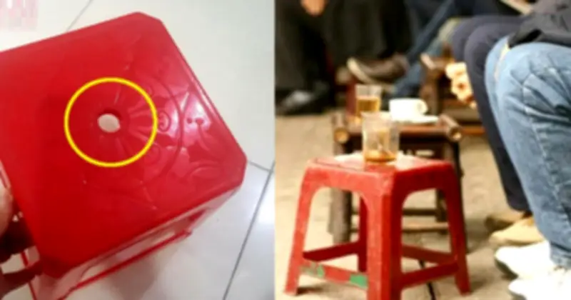 Lỗ tròn trên ghế nhựa: Chi tiết nhỏ với công dụng lớn bất ngờ