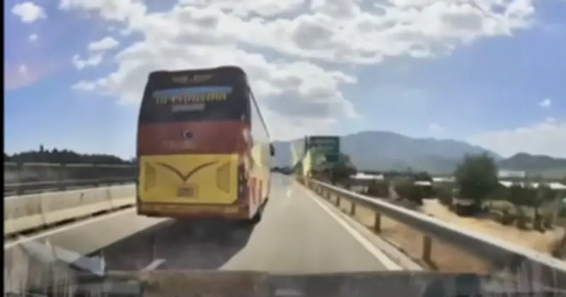 Tài xế bị phạt 5 triệu đồng vì chuyển làn không xi nhan trên cao tốc Vĩnh Hảo - Cam Lâm