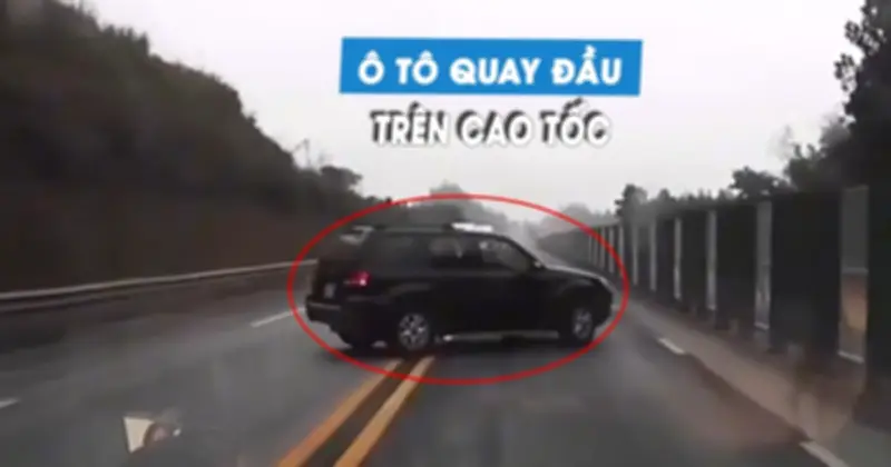 Tài xế liều lĩnh quay đầu trên cao tốc Hà Nội - Lào Cai bị xử phạt nghiêm