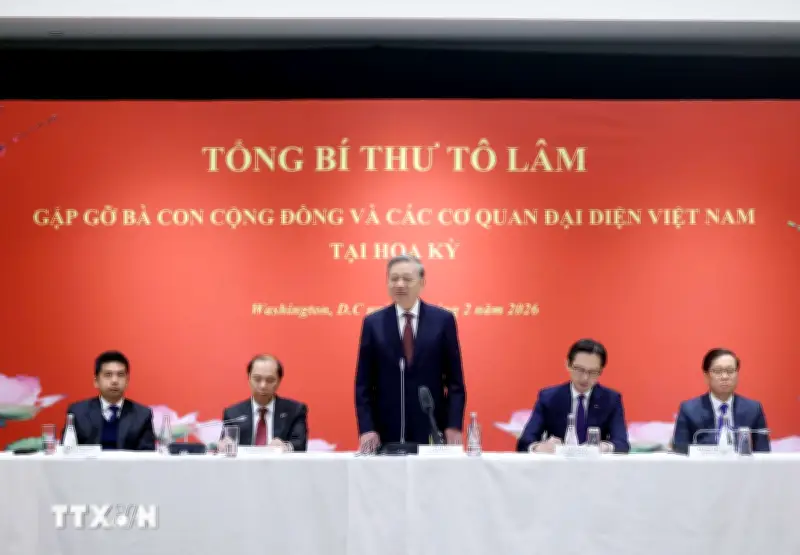 Tổng Bí thư gặp gỡ bà con cộng đồng và các cơ quan đại diện Việt Nam tại Hoa Kỳ