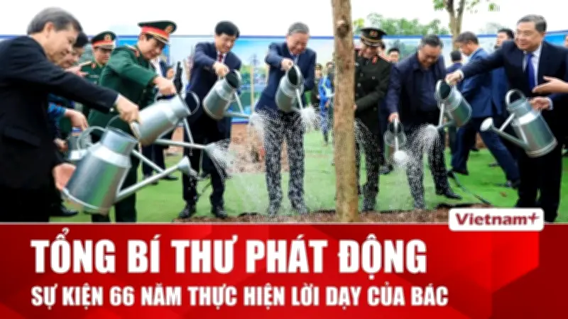 Tổng Bí thư phát động Tết trồng cây, Thủ tướng kiểm tra dự án đường sắt đô thị