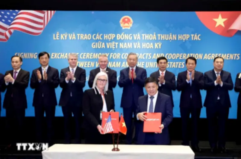 Tổng Bí thư Tô Lâm chứng kiến lễ ký và trao thỏa thuận hợp tác Việt Nam - Hoa Kỳ