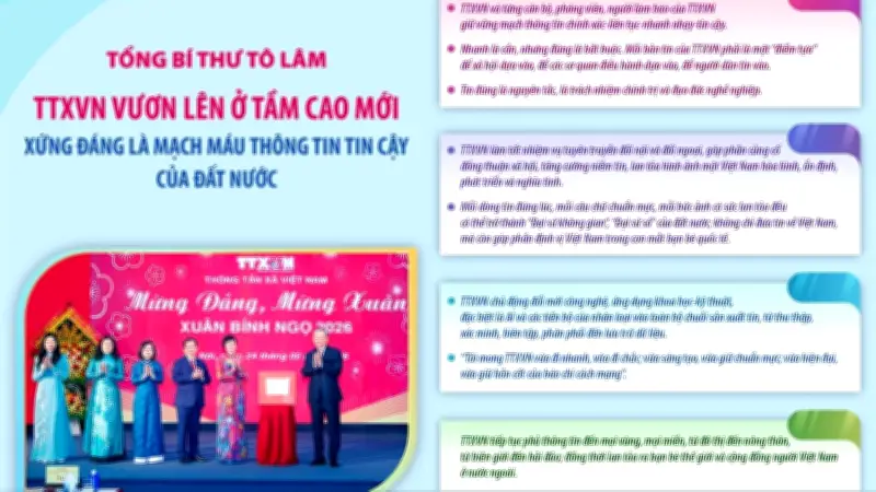 Tổng Bí thư Tô Lâm nhấn mạnh vai trò 'điểm tựa' của TTXVN trong thông tin chính xác
