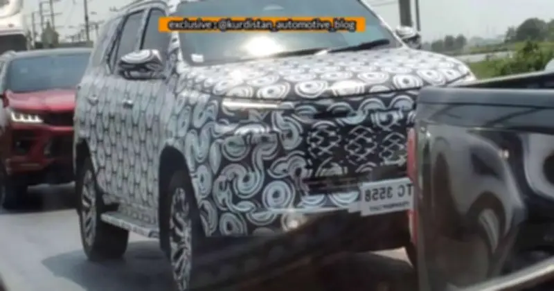 Toyota hé lộ thiết kế Fortuner thế hệ mới trong quá trình chạy thử nghiệm tại Thái Lan