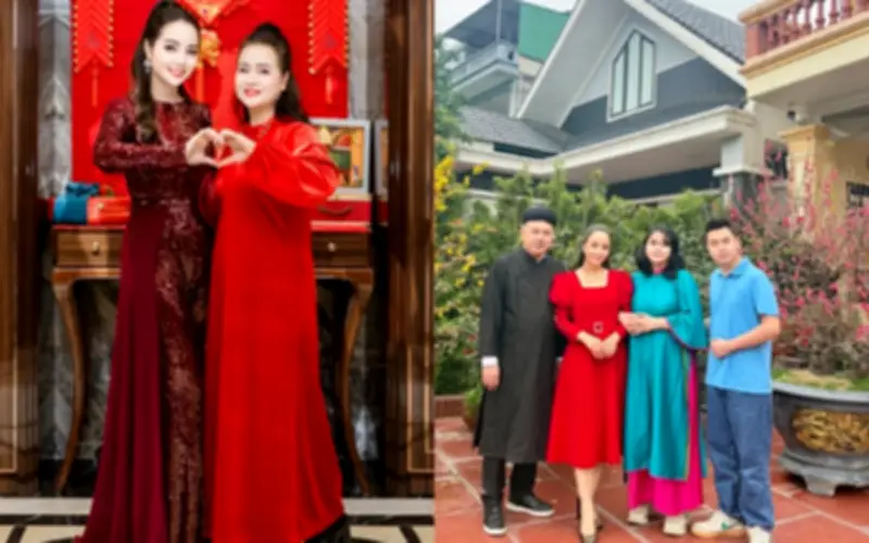 Tết ấm áp trong vòng tay nội ngoại của gia đình Mai Thu Huyền