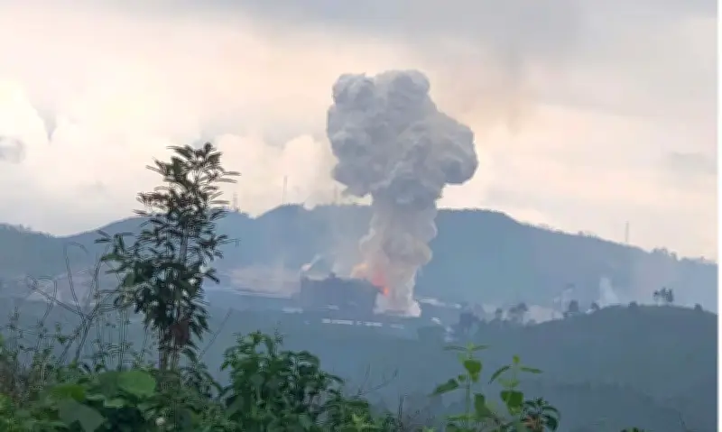 Vụ nổ lớn tại Khu công nghiệp Tằng Loỏng, Lào Cai: Cột khói cao hàng trăm mét