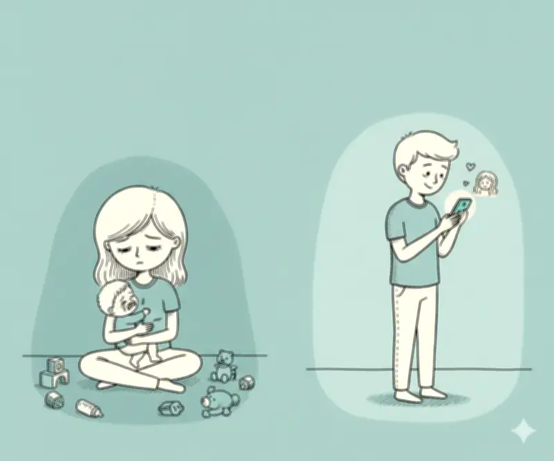 Vợ trẻ mệt mỏi chăm con, chồng vô tâm lại ngọt ngào với người khác