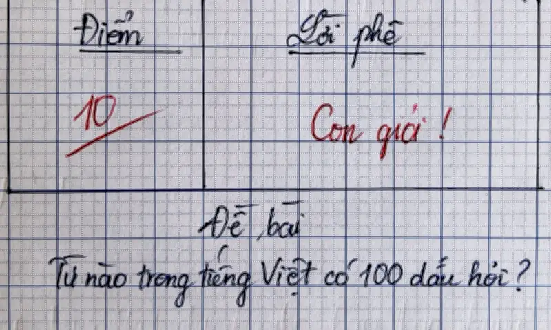 Câu đố tiếng Việt: Từ nào có 100 dấu hỏi khiến nhiều người bất ngờ